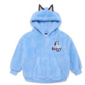 NWT Bluey Toddler Girls Plush  Fleece Hoodie